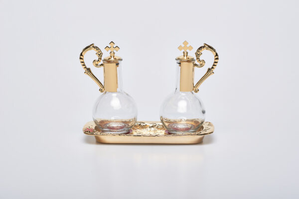 Servizio ampolle da Altare magnetiche su vassoio art. G.1509