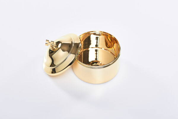 Scatola porta Ostie in ottone dorato art. G.879 - immagine 2