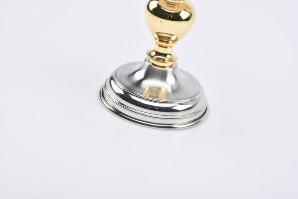 Coppia Calice e Pisside mod. Malta argento satinato ed oro art. G.343/344 - immagine 7