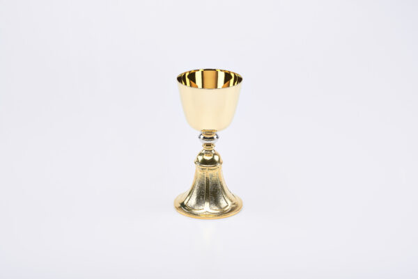 Coppia Calice e Pisside dorati con base fusa art. G.598/599 - immagine 2