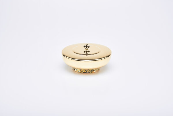 Pisside con base e coperchio diam. 16 cm. art. G.624