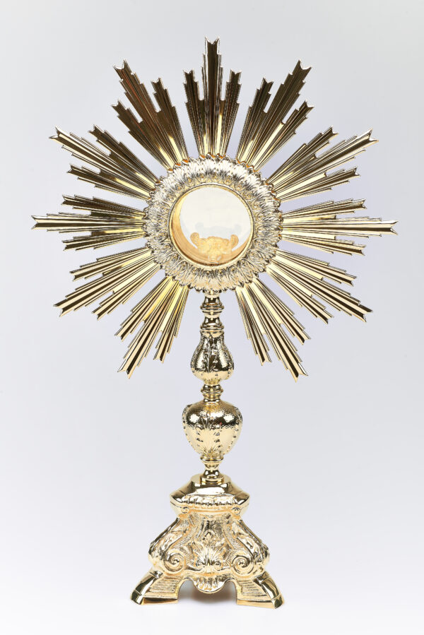 Ostensorio barocco dorato zecchino art. G.354
