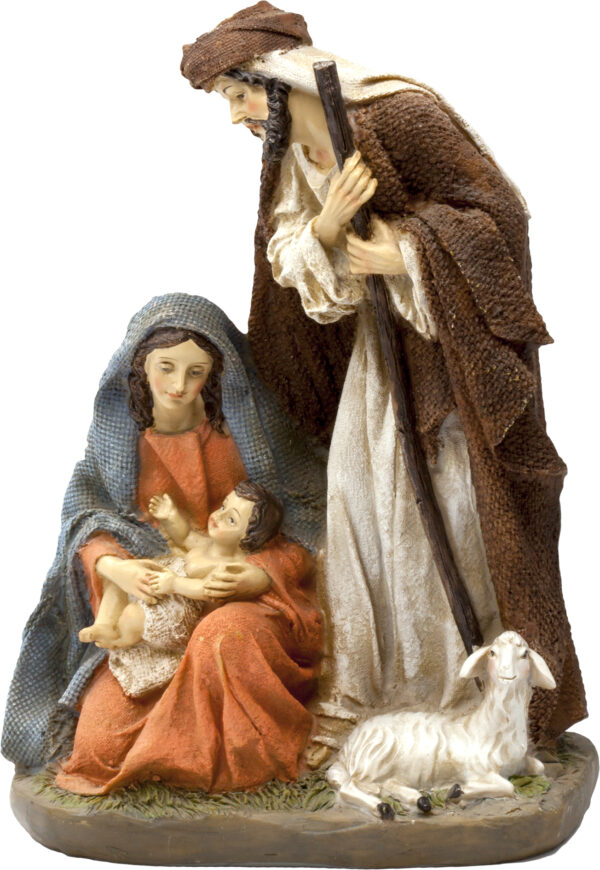 Natività in resina dipinta a mano h. 20 cm. art. G.P659