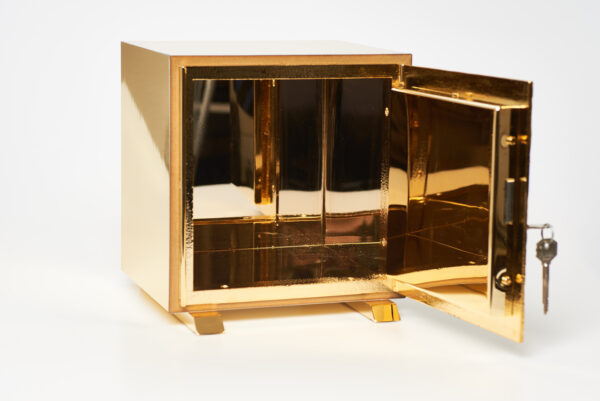 Tabernacolo con porta blindata in fusione ottone IHS Art. G.4011 - immagine 3