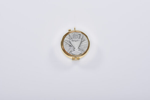 Teca con placca peltro tipo Calice e Pax art. G.1819