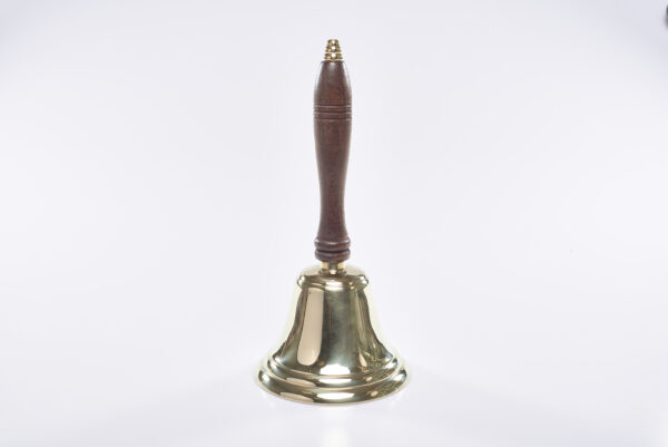 Campanello in ottone dorato con manico in legno art. G.315
