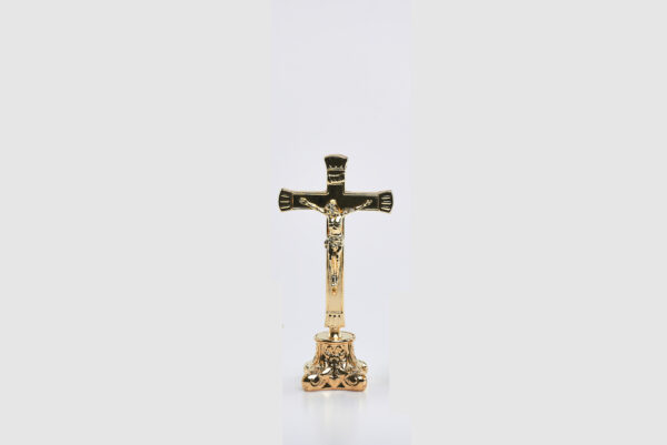 Croce dorata su candeliere art. G.669/C