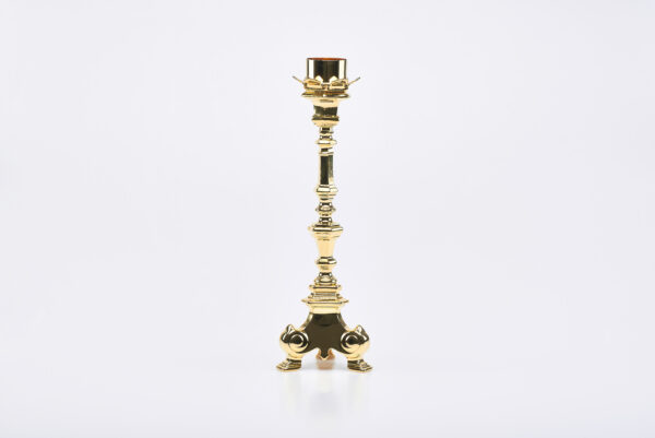 Candeliere in ottone Barocco h. 30 cm. art. G.622
