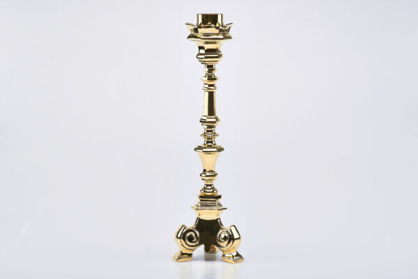 Candeliere in ottone Barocco h. 40 cm. art. G.621