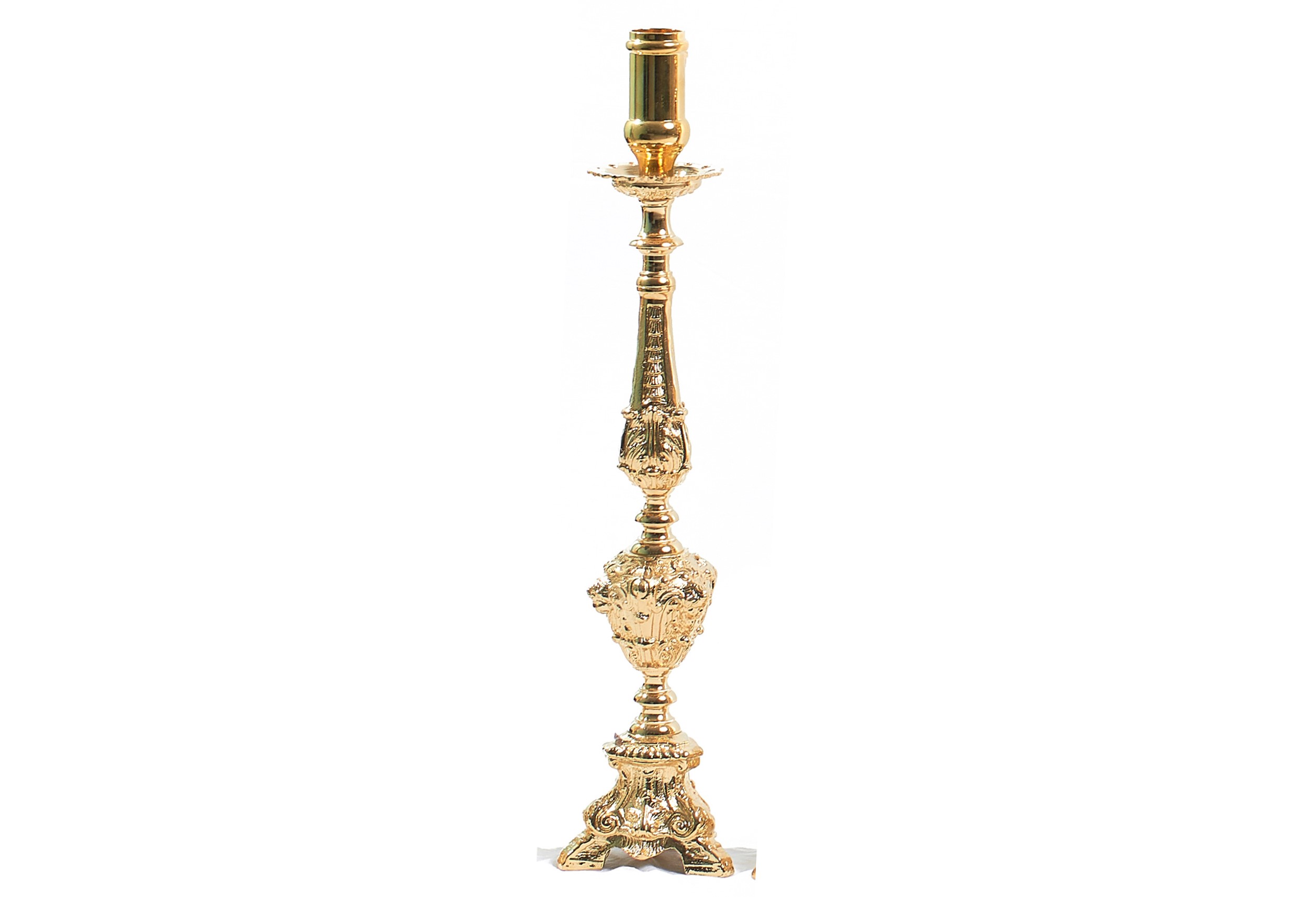 Candeliere stile Barocco ricco h. 60 cm. art. G.273