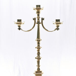 Candeliere Barocco dorato a tre fiamme h.100 cm. art. G.516/3