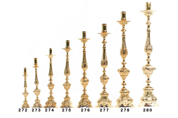 Candeliere stile Barocco ricco h. 70 cm. art. G.274 - immagine 2