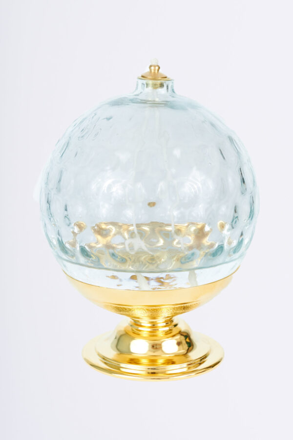 Lampada in cristallo su base oro nei 4 colori liturgici art. G.1484/B - immagine 6