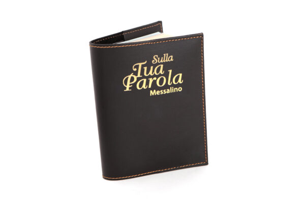 Coprimessalino "Sulla Tua Parola" in vero cuoio art. G.DM49