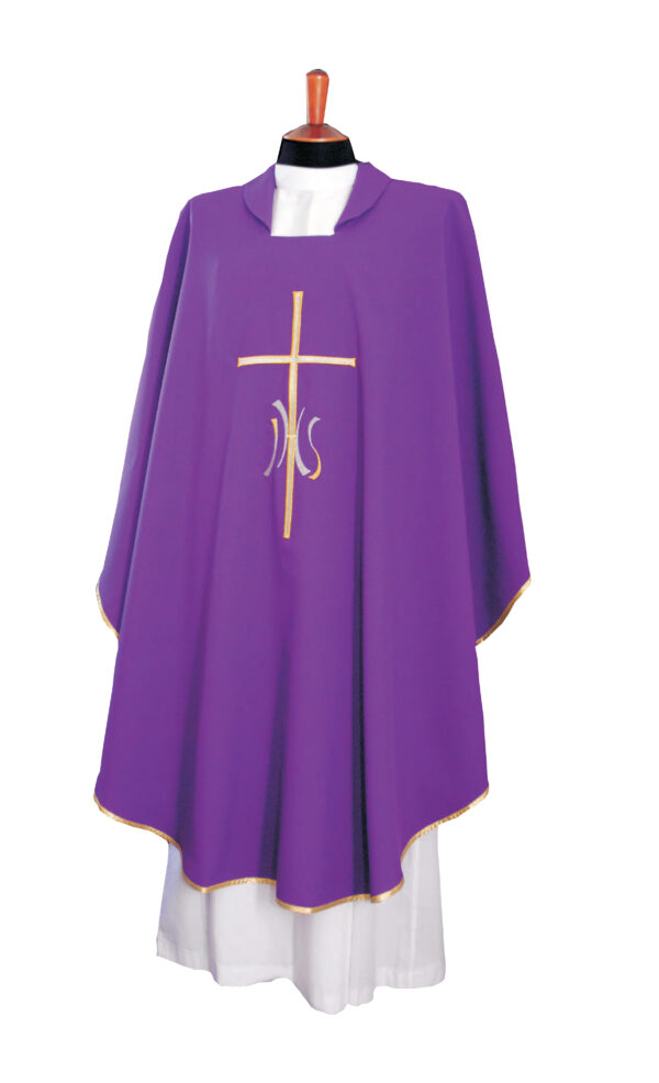 Casula in micromonastico con ricamo diretto art. G.103