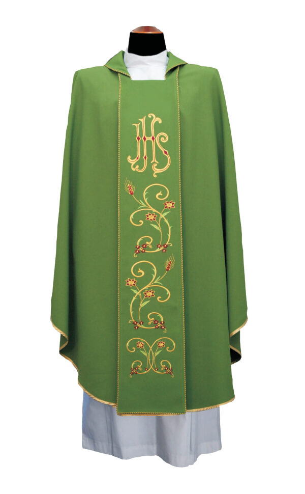 Casula in micromonastico con stolone ricamato art. G.131S