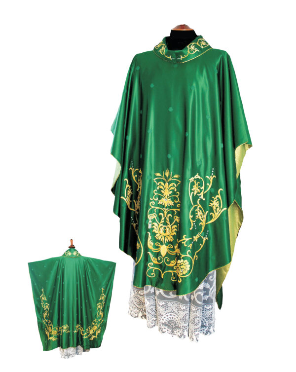 Casula lana seta foderata in lurex con ricamo diretto art. G.753