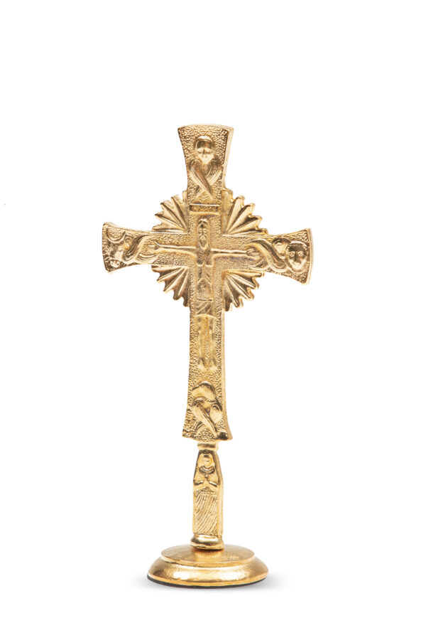 Croce Gloriosa dorata 24K in fusione art. G.DM550