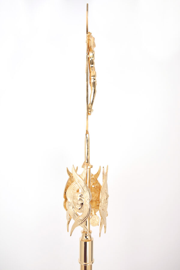 Croce astile Markabà in ottone fuso dorato art. G.DM520.2 - immagine 2
