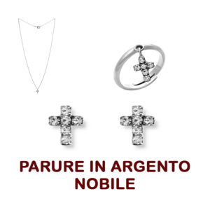 Parure con collana anello ed orecchini in argento nobile art. G.F653