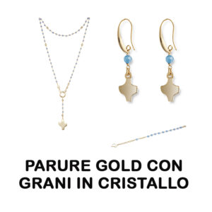 Parure gold con grani in cristallo art. G.F132