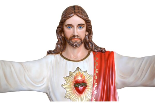 Statua cm. 150 del Sacro Cuore di Gesù con braccia aperte art. G.122.150 - immagine 2