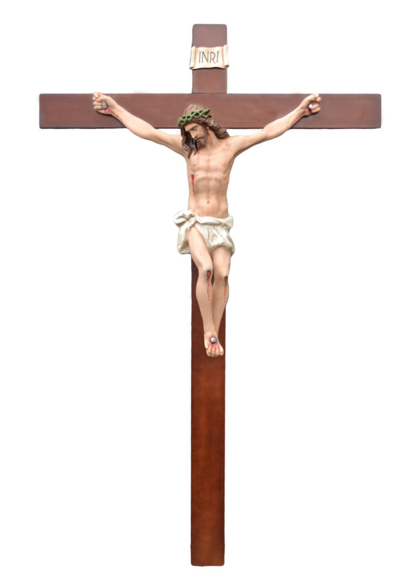 Cristo cm. 105 su croce di legno art. G.108.105