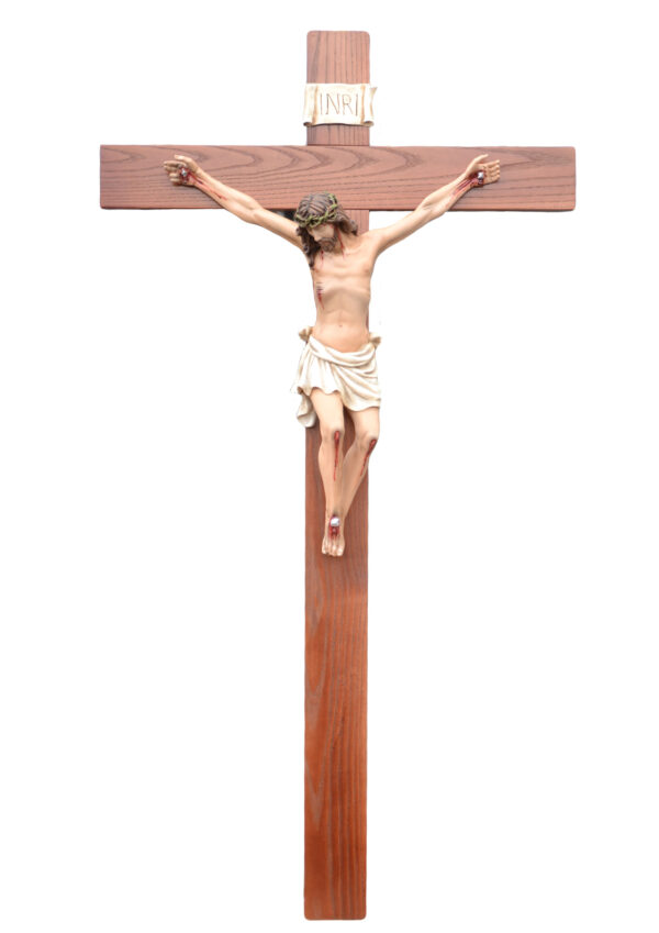 Cristo cm. 70 su croce di legno art. G.108.70