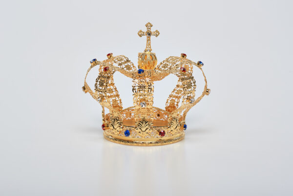 Corona imperiale in ottone dorato 24K art. G.4100