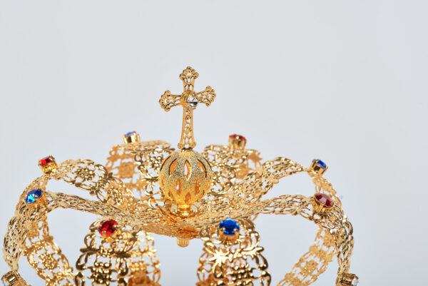 Corona imperiale in ottone dorato 24K art. G.4100 - immagine 2