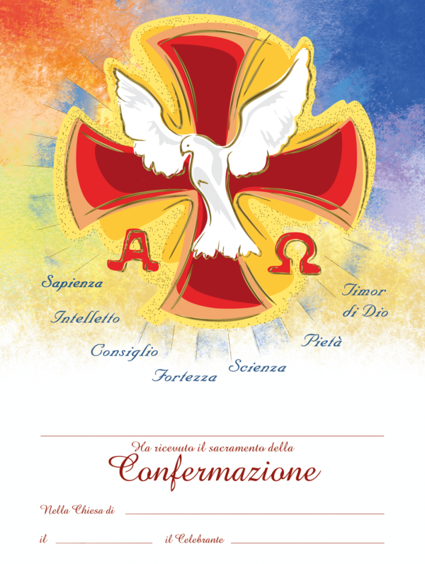Pergamena personalizzabile per la Confermazione art. G.3007.K153