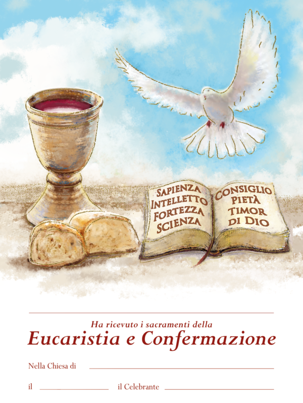 Pergamena personalizzabile per la Prima Comunione e la Confermazione art. G.3007.K157