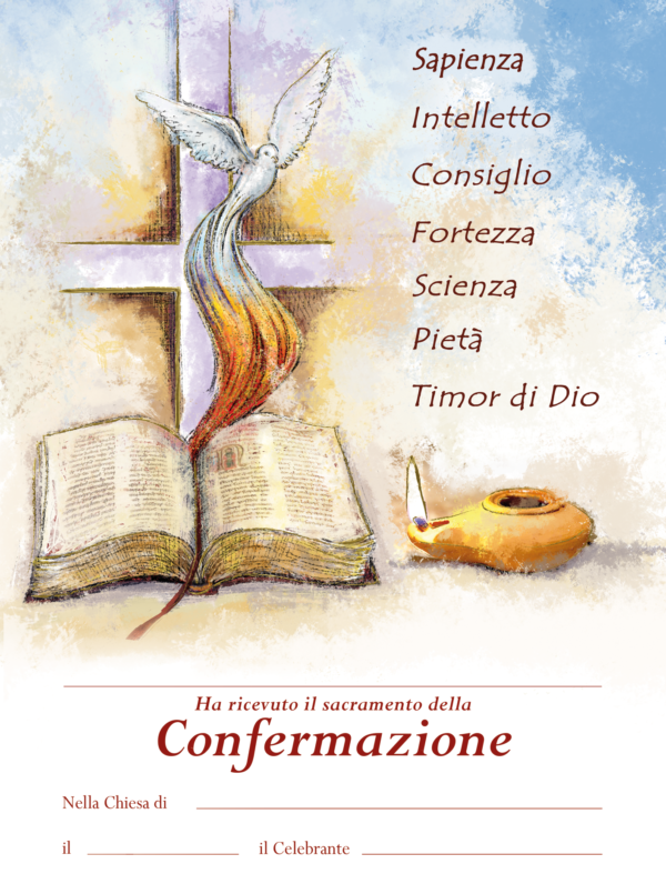 Pergamena personalizzabile per la Confermazione art. G.3007.K160
