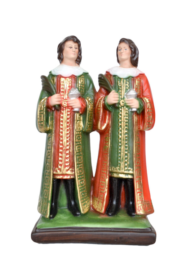 Statua cm. 25 dei Santi Cosma e Damiano art. G.308.25