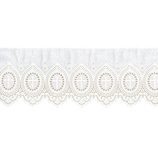 Pizzo h. 12 in misto lino smerlato art. G.MOD49