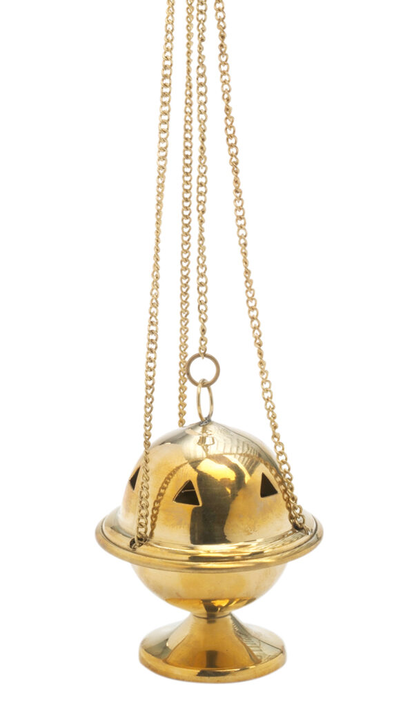 Turibolo mini h. 10 cm.  in ottone oro o argento art. G.SA10-100 - immagine 2