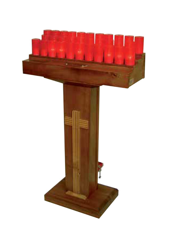 Candeliere votivo a lumini elettronico automatico art. G.F09.32.L