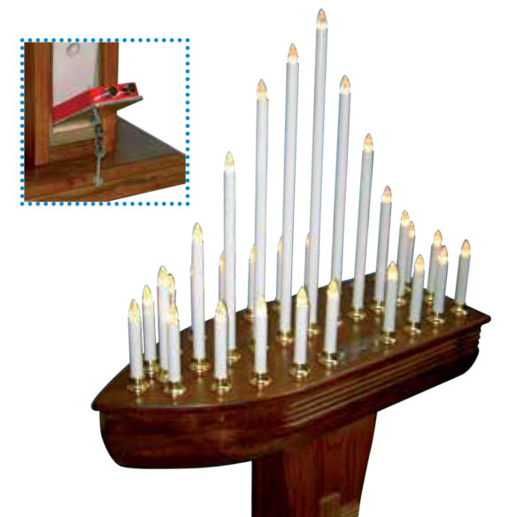 Candeliere votivo mod. Vela elettronico automatico art. G.F09.32 - immagine 3