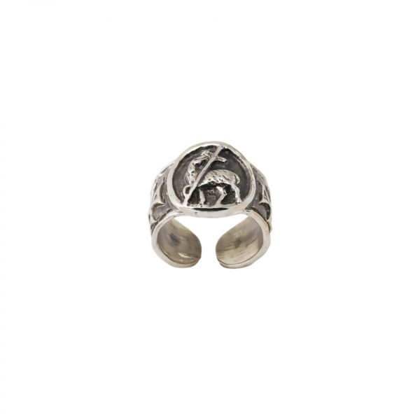 Anello vescovile in argento anticato art. G.D.6092A