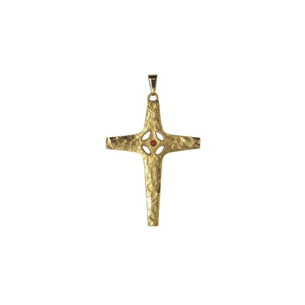 Croce Pettorale in argento placcato oro art. G.D.PET850